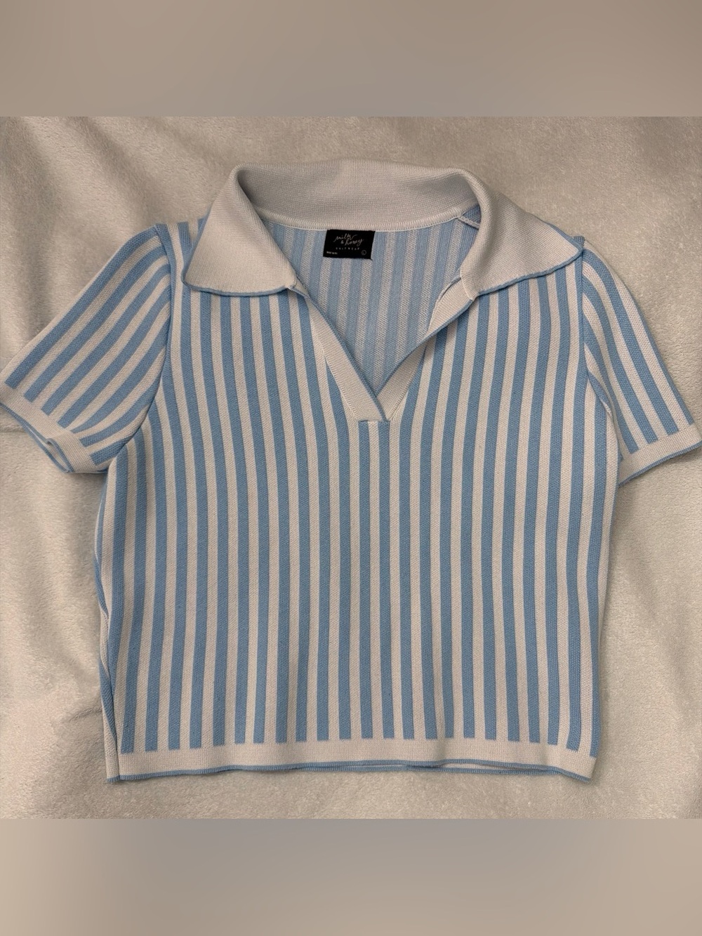Milky & Honey Striped Knit Polo